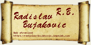 Radislav Bujaković vizit kartica